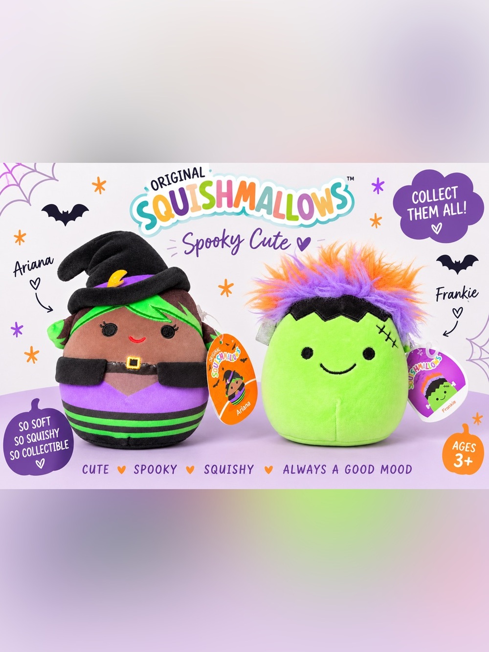 🎃🧙♀️ Squishmallows Halloween Plush | Witch or Frankie | 6” | NWT 🧟♂️💚